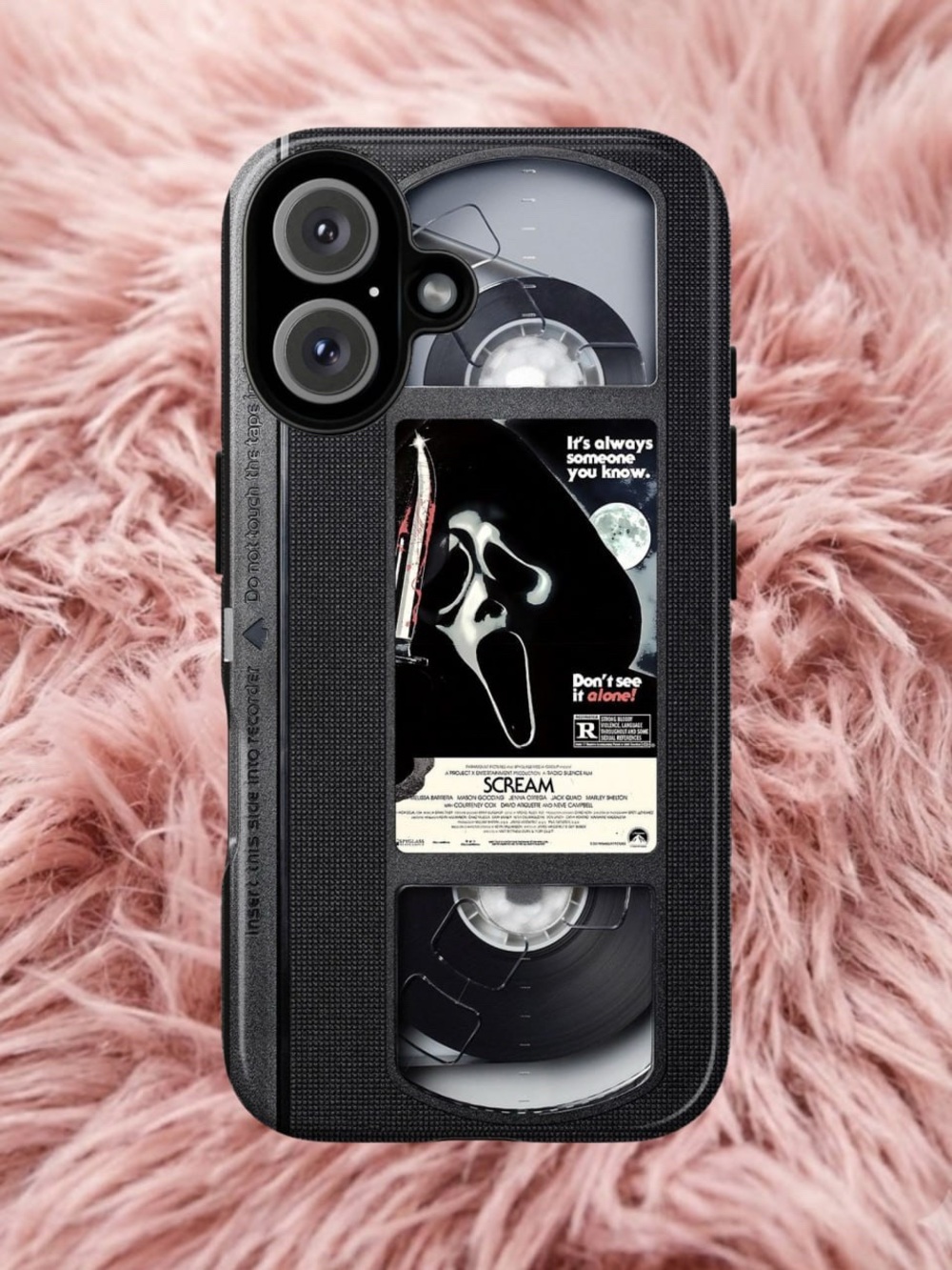 Scream VHS Retro Phone Case - Black with Poster Insert